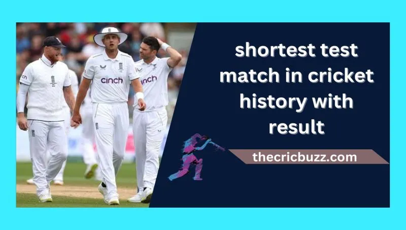 shortest test match in cricket history with result