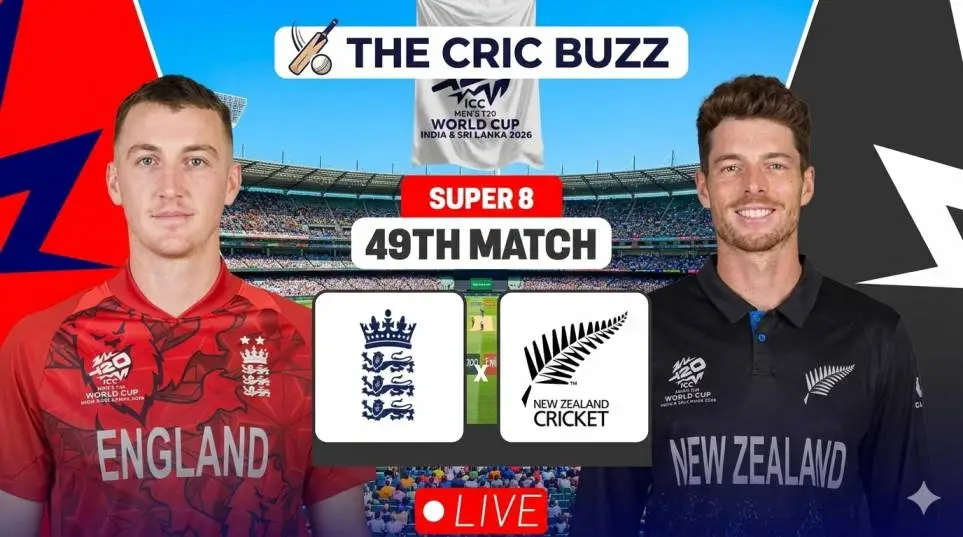 England faces New Zealand in T20 World Cup Super 8 Match