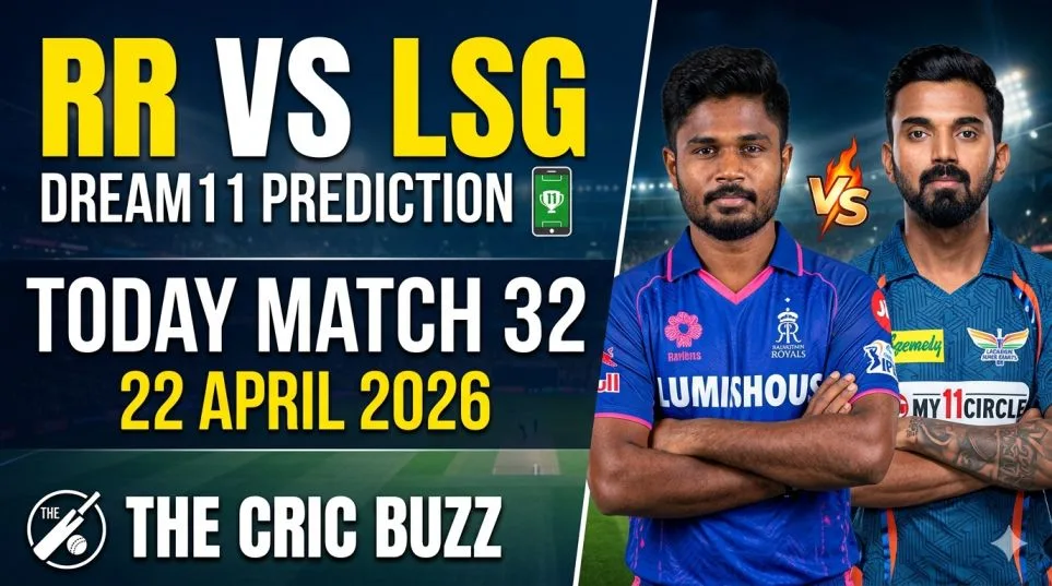 RR Vs LSG Dream11 Prediction Today Match 32 on 22