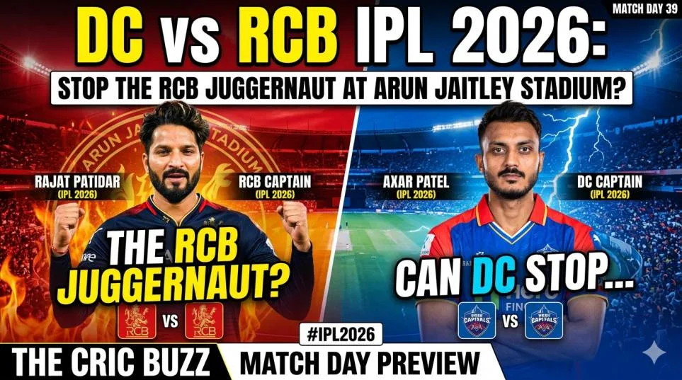 DC vs RCB IPL 2026: Can Delhi Capitals Stop the