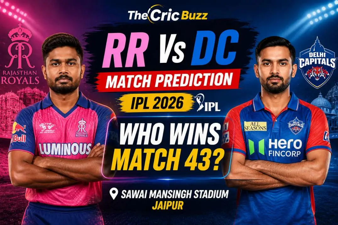 RR Vs DC Match Prediction IPL 2026: Who Wins Match 43 at Sawai Mansingh Jaipur 1st May 2026?