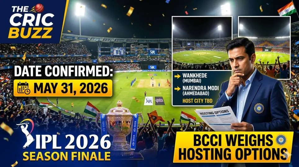 IPL 2026 Season Finale: Date Confirmed as BCCI Weighs Hosting