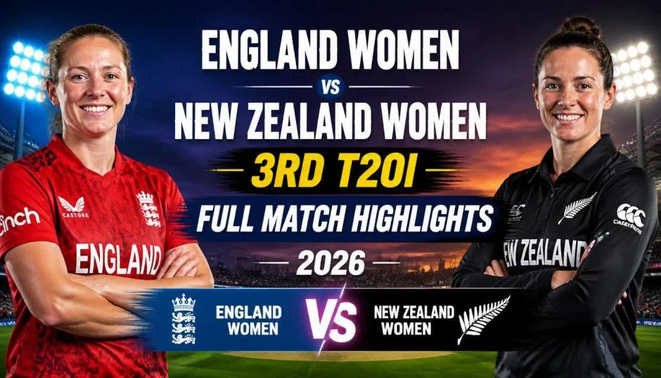 England Women vs New Zealand Women 3rd T20I Full Match Highlights 2026