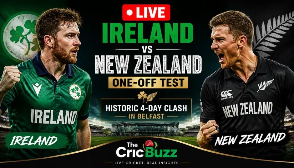LIVE: Ireland vs New Zealand One-Off Test | Historic 4-Day Clash in Belfast