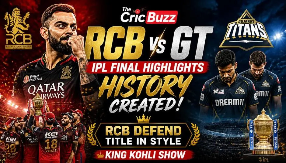 RCB vs GT IPL Final Highlights: History Created! RCB Defend