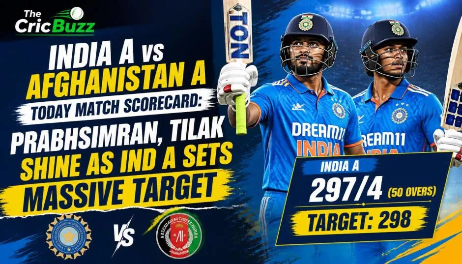 India A vs Afghanistan A Today Match Scorecard: Prabhsimran, Tilak