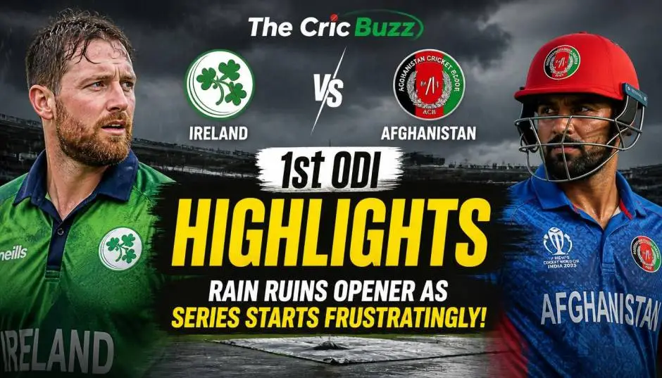 Ireland vs Afghanistan 1st ODI Highlights: Rain Ruins Opener as
